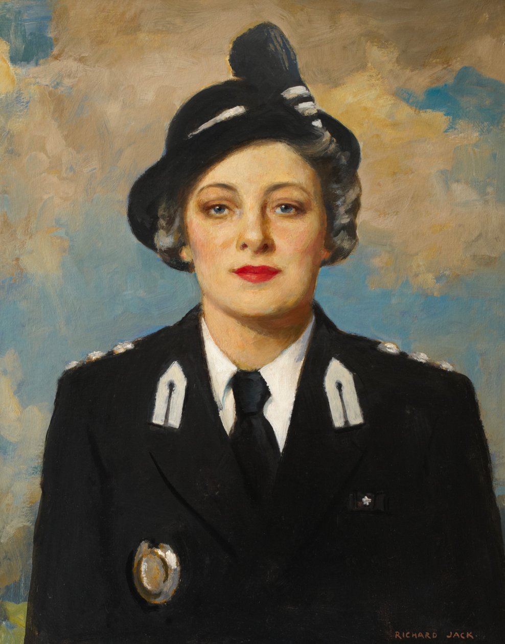 Muriel Elsie Gamage, 1950 körül (olaj, vászon) alkotó: Richard Jack