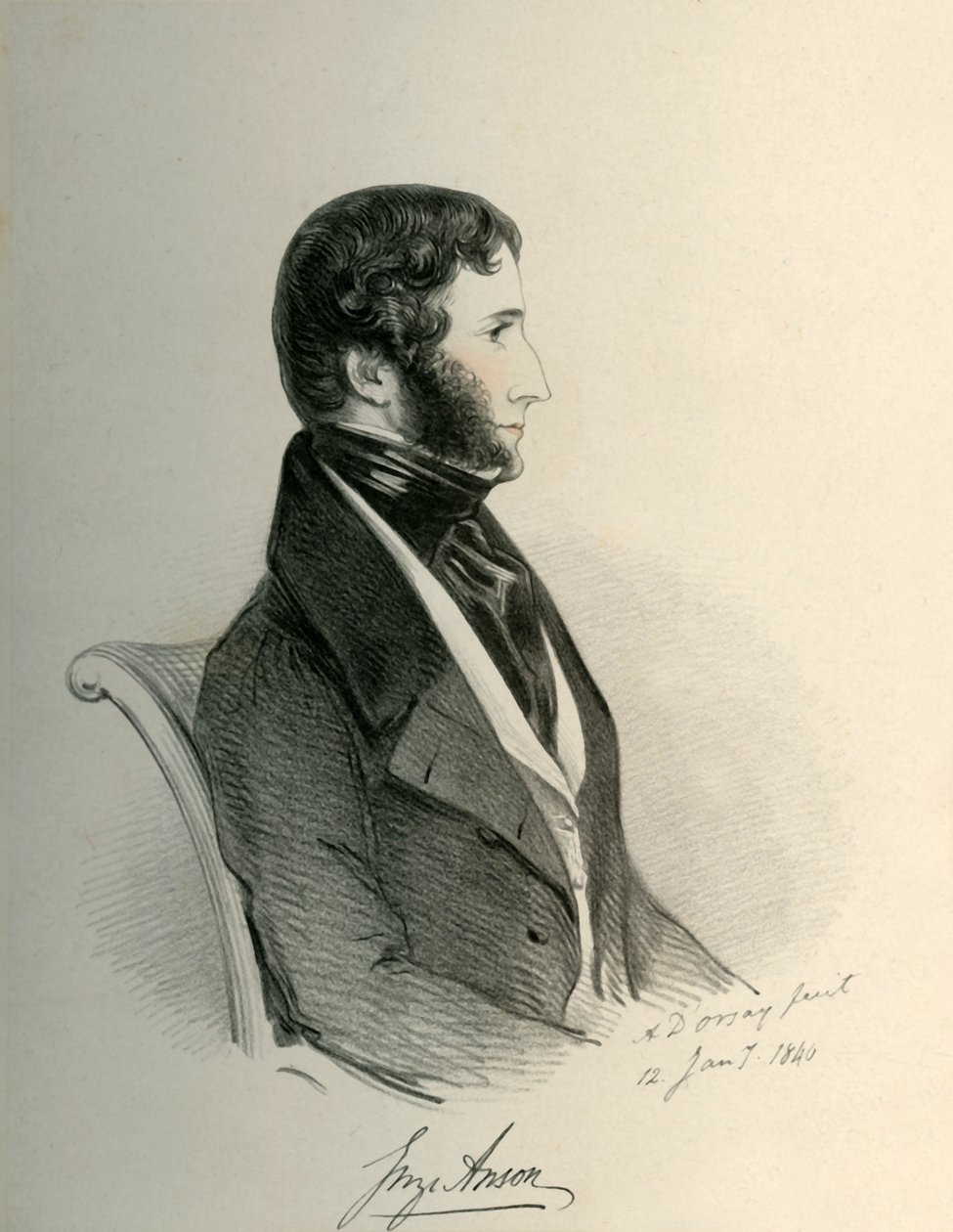 George Anson, 1840. alkotó: Richard James Lane