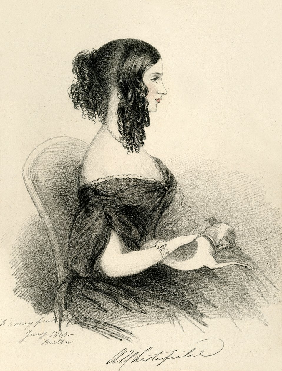 Chesterfield grófnője, 1833. alkotó: Richard James Lane