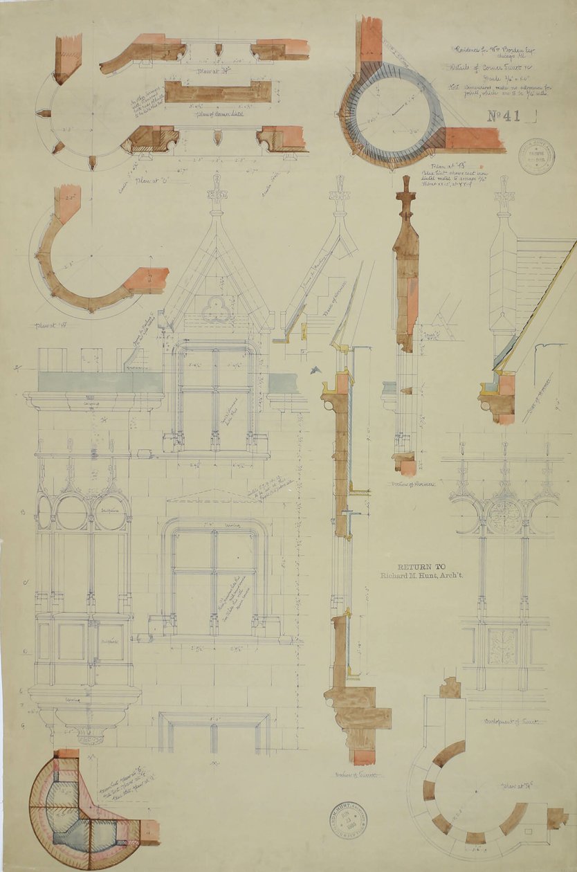 William Borden Esq. House, Chicago, Illinois, Részlet alkotó: Richard Morris Hunt