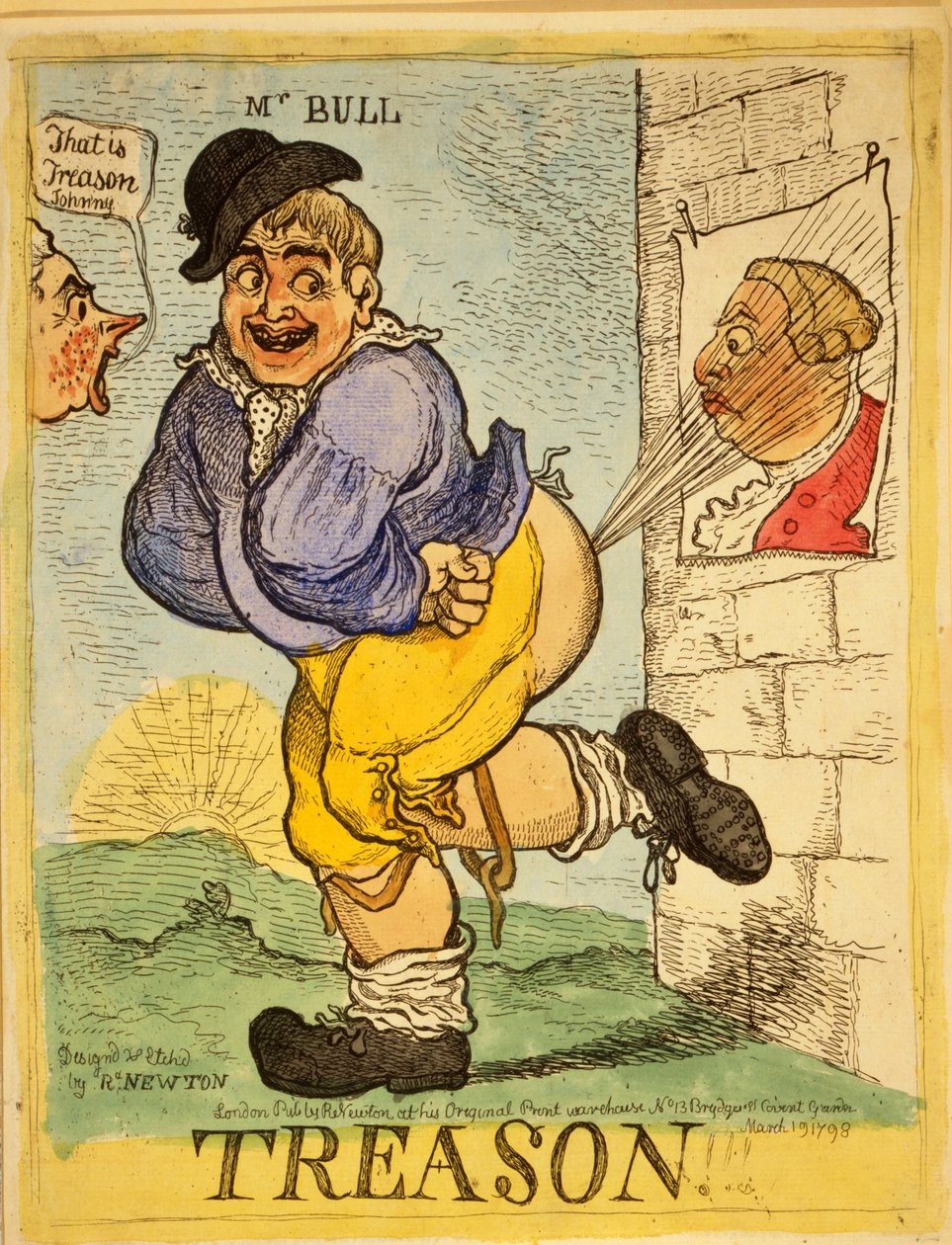 Árulás, 1798 (kézzel színezett metszet) alkotó: Richard Newton