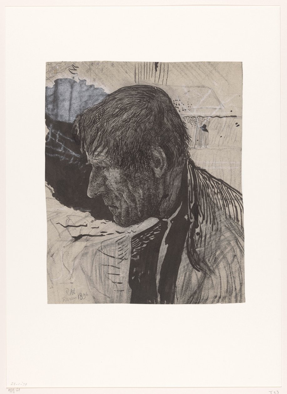 Egy férfi feje oldalról alkotó: Richard Nicolaüs Roland Holst