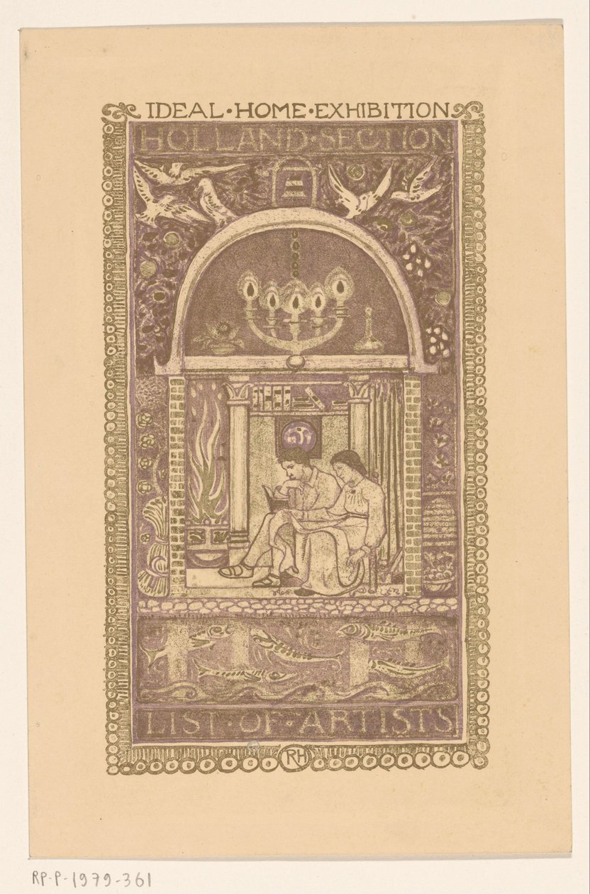 Borítóterv a következőhöz: Az Ideális Otthon Kiállítás katalógusa, 1912 alkotó: Richard Nicolaüs Roland Holst