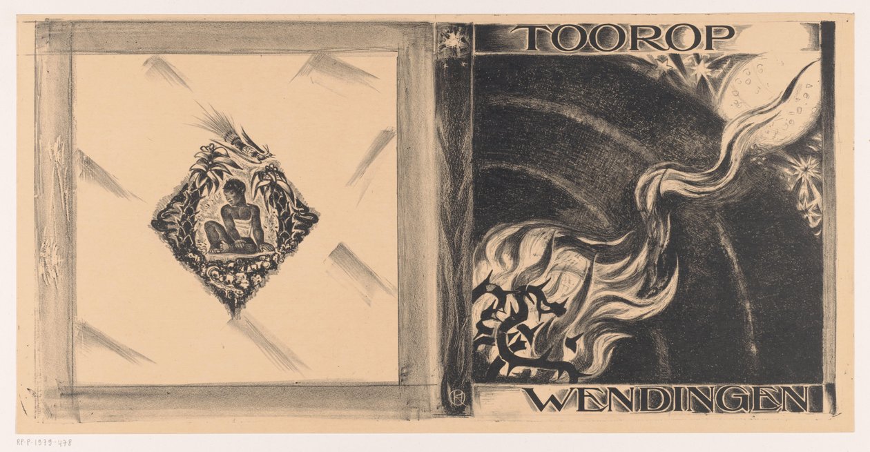 Borítóterv a következőhöz: Wendingen, Toorop, 1928 alkotó: Richard Nicolaüs Roland Holst