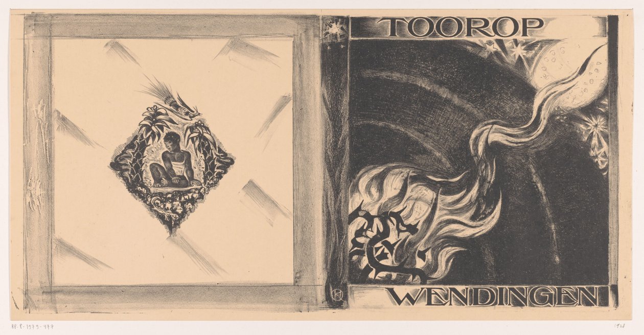 Borítóterv a következőhöz: Wendingen, Toorop, 1928 alkotó: Richard Nicolaüs Roland Holst
