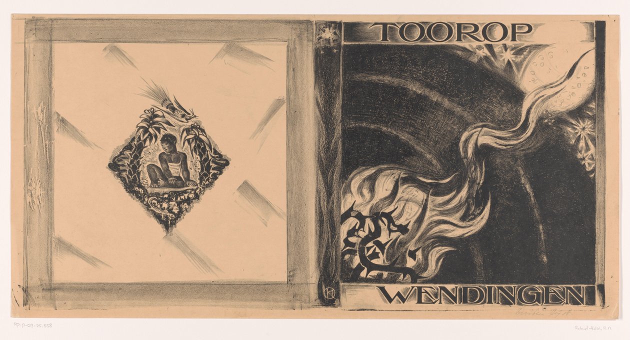 Borítóterv a következőhöz: Wendingen, Toorop, 1928 alkotó: Richard Nicolaüs Roland Holst