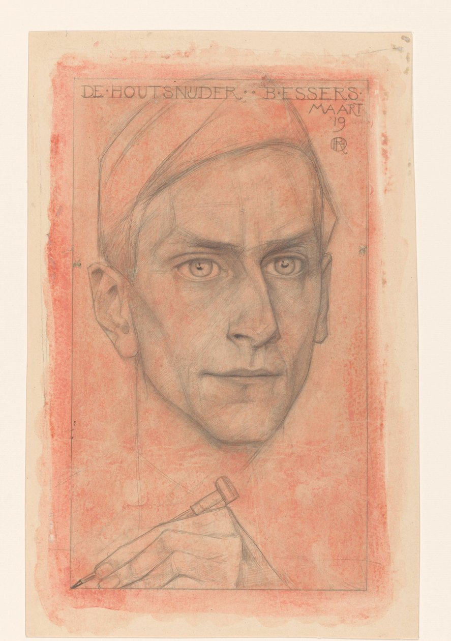 Essers B. fafaragó portréja alkotó: Richard Nicolaüs Roland Holst