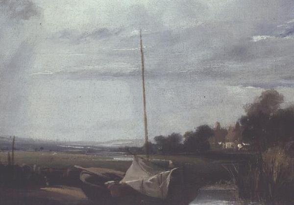 Egy folyó Franciaországban alkotó: Richard Parkes Bonington