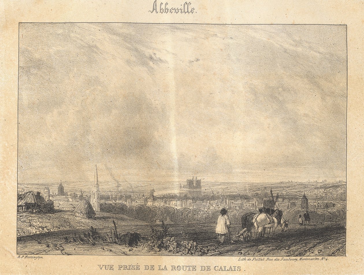 Abbeville – Kilátás a Calais felé vezető útról alkotó: Richard Parkes Bonington