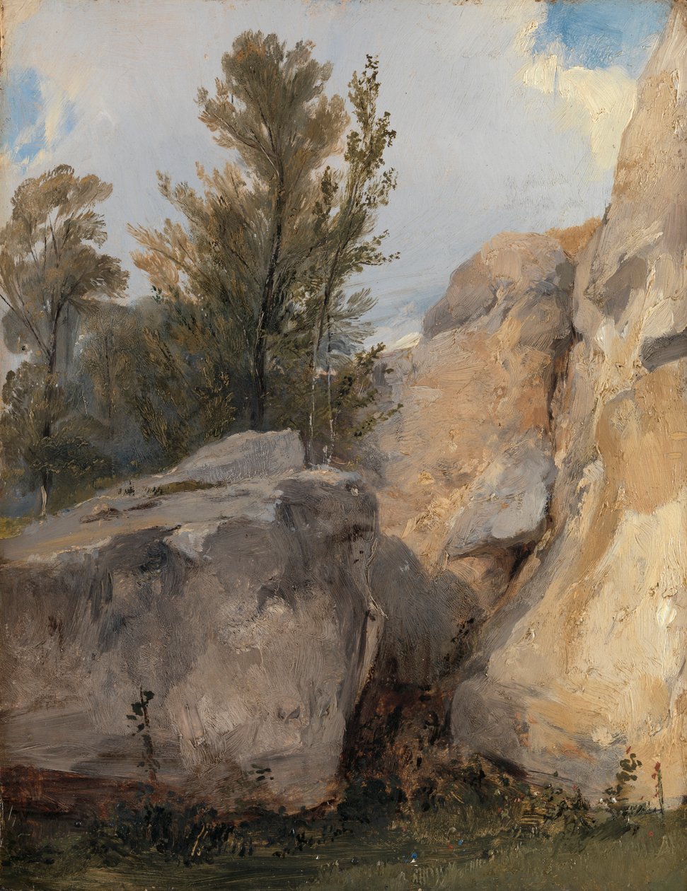 A fontainebleau-i erdőben alkotó: Richard Parkes Bonington