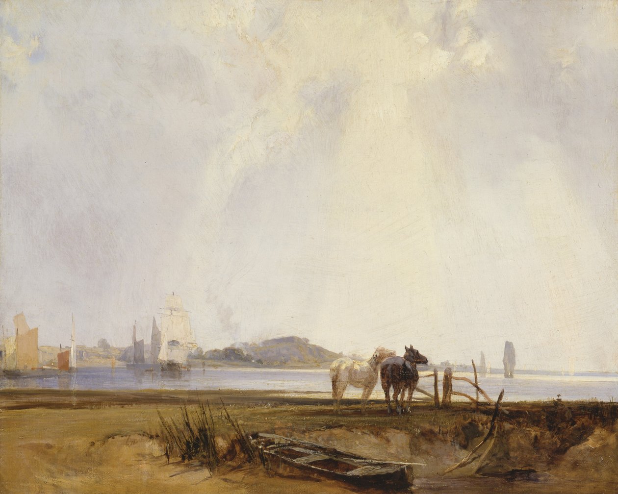 Tájkép Quilleboeuf közelében, Franciaország, 1824-25 (olaj, vászon) alkotó: Richard Parkes Bonington