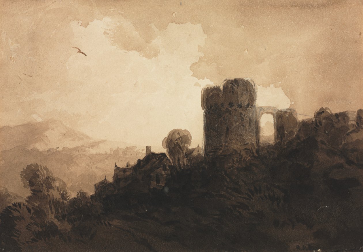 Táj a várromtal alkotó: Richard Parkes Bonington