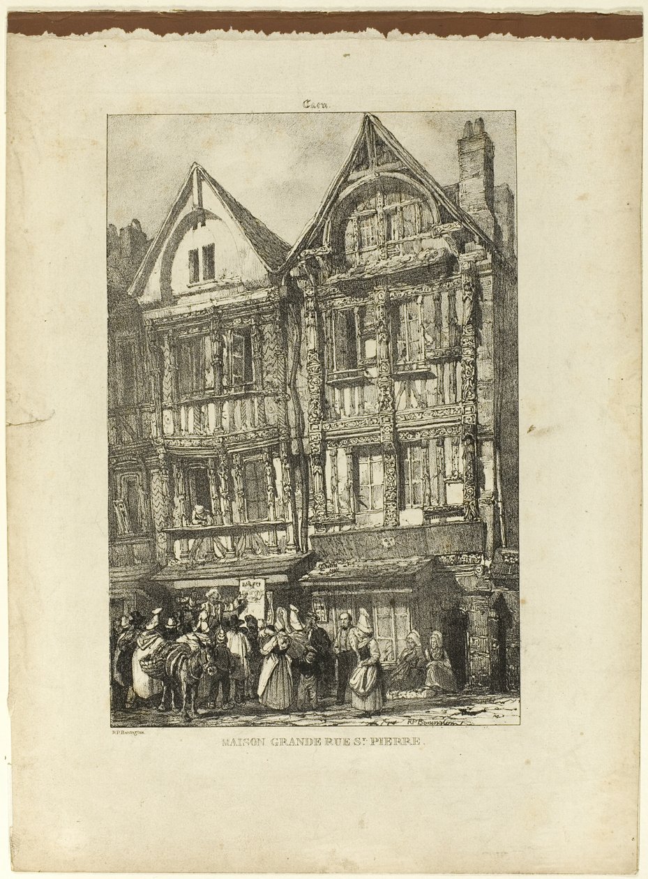 Nagy ház, Rue St. Pierre alkotó: Richard Parkes Bonington