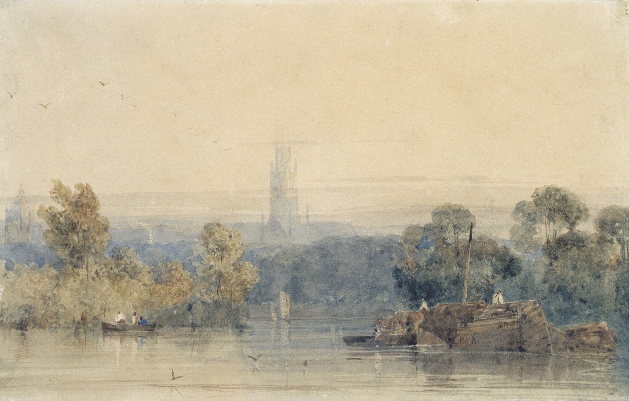 Boston közelében, Lincolnshire (grafit és akvarell, papír) alkotó: Richard Parkes Bonington
