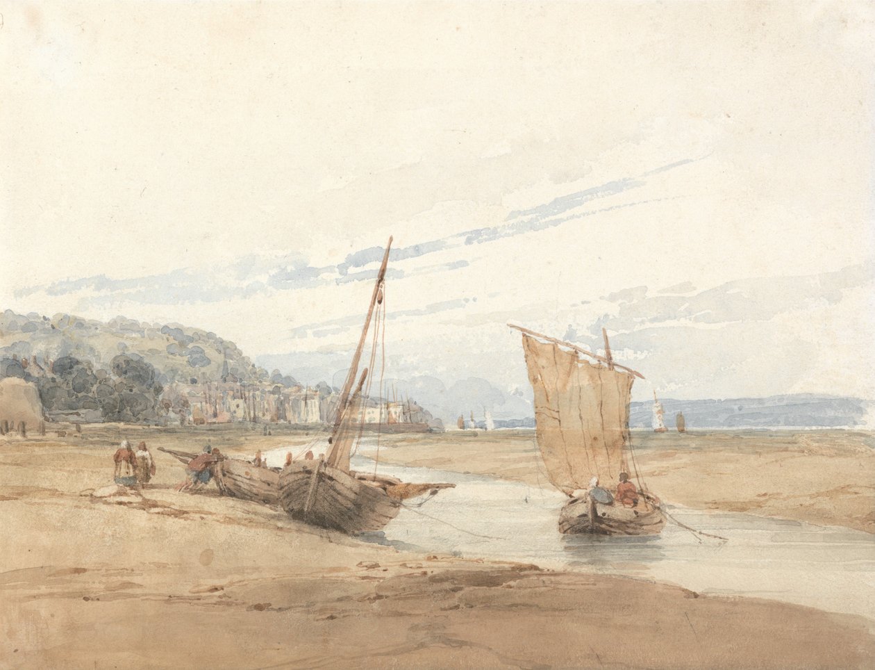 Honfleur közelében alkotó: Richard Parkes Bonington