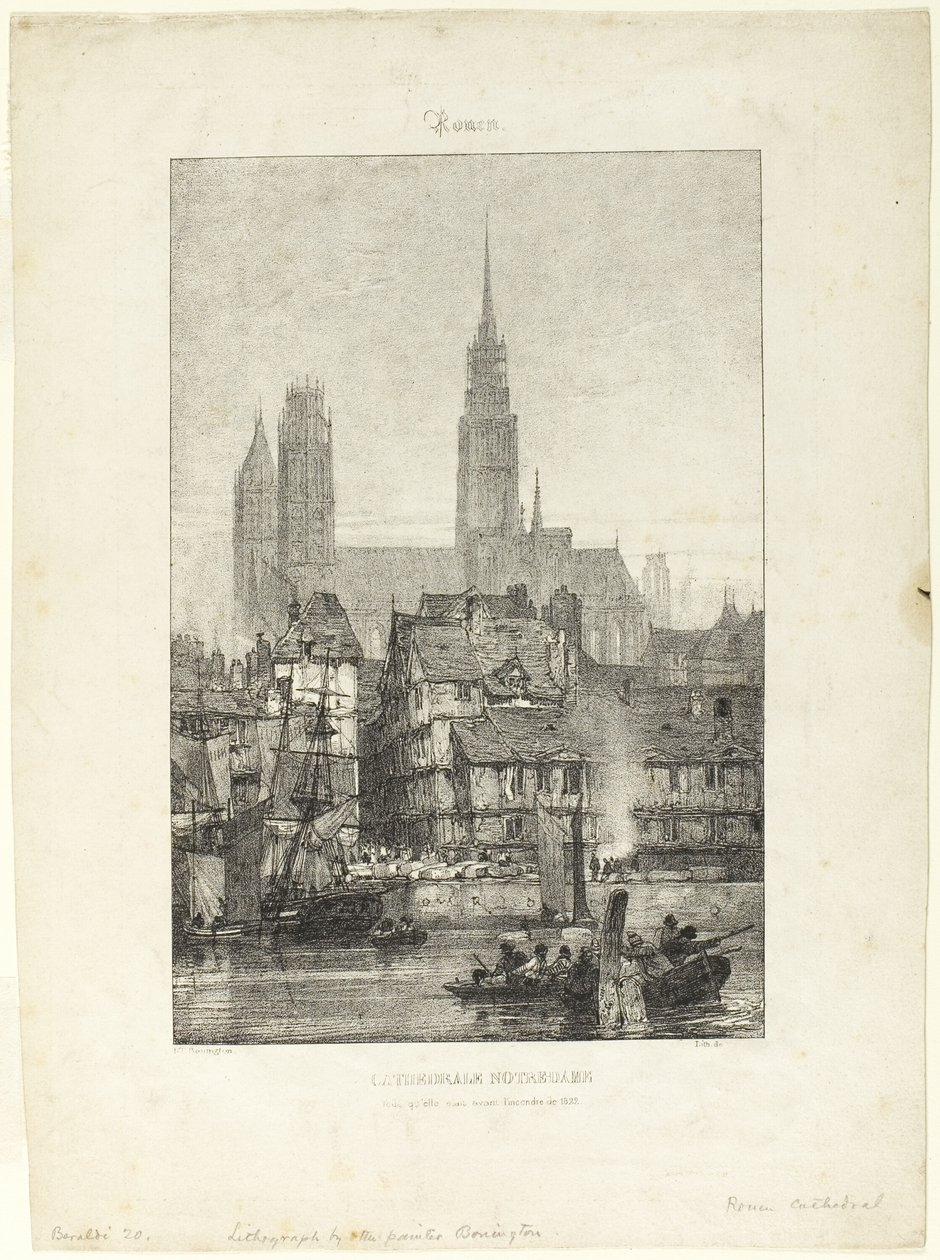 Notre Dame katedrális Rouenben alkotó: Richard Parkes Bonington