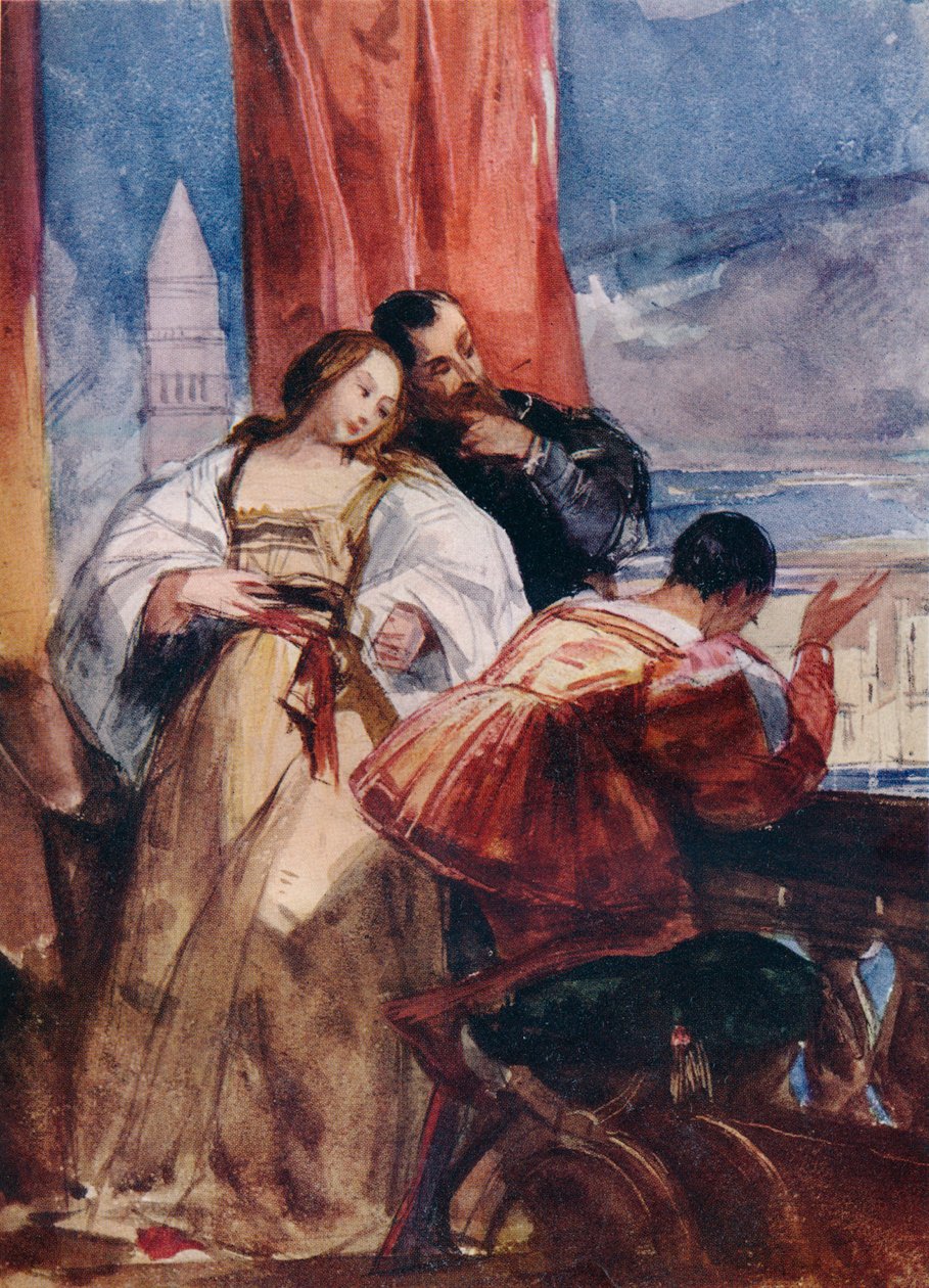 Az erkélyen, Velence, 1826. alkotó: Richard Parkes Bonington
