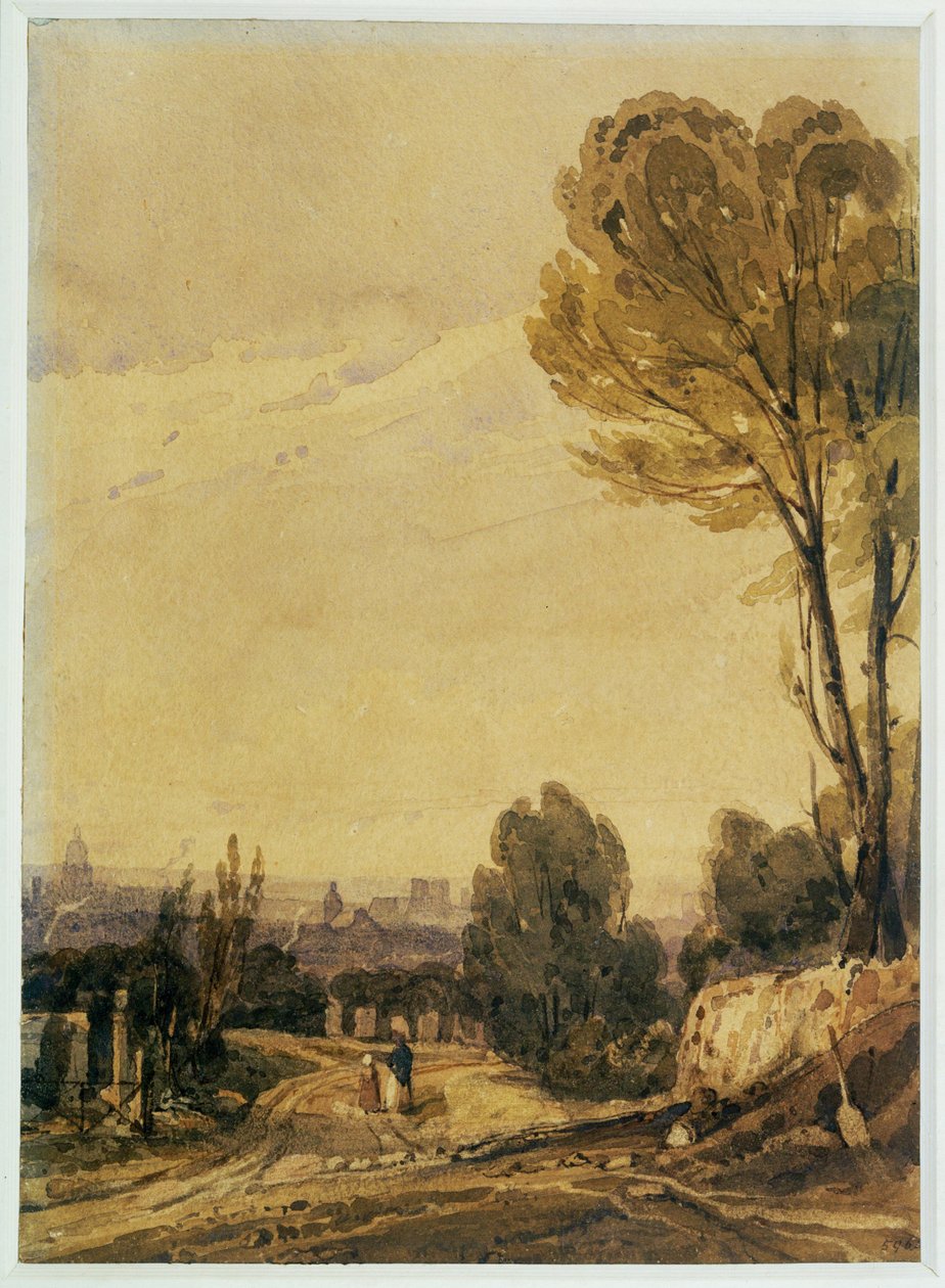 Párizs a Pere Lachaise temetőből nézve ... (festmény, vászon) alkotó: Richard Parkes Bonington