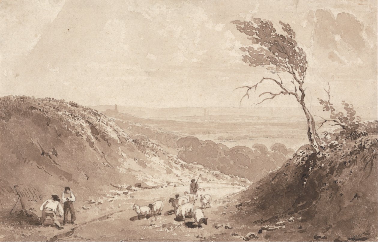 Útmunkások, Lillebonne közelében alkotó: Richard Parkes Bonington