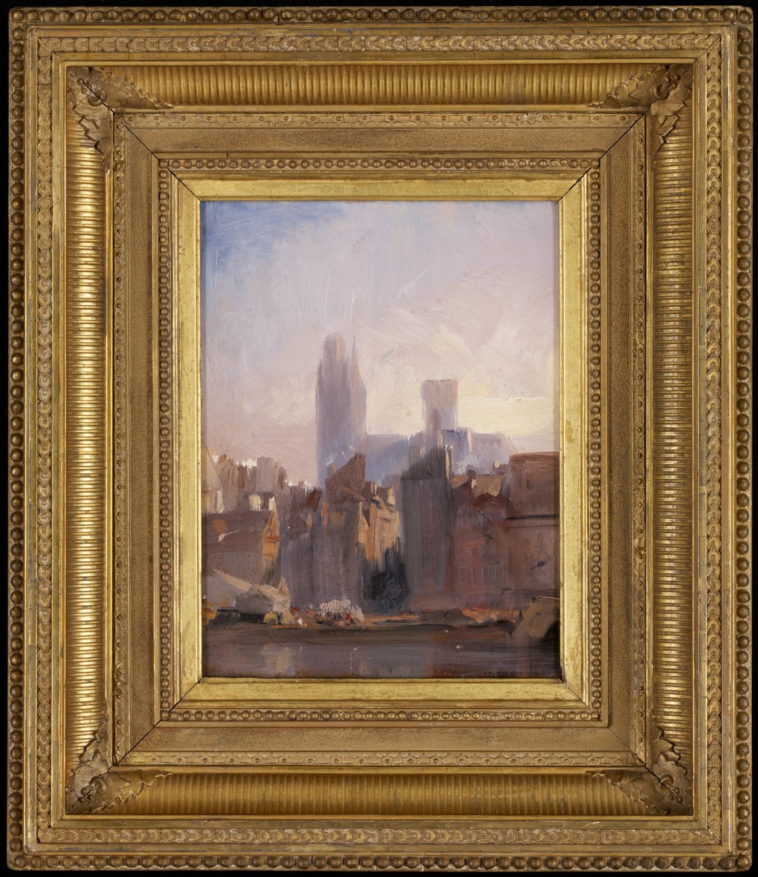 Roueni katedrális, napkelte alkotó: Richard Parkes Bonington