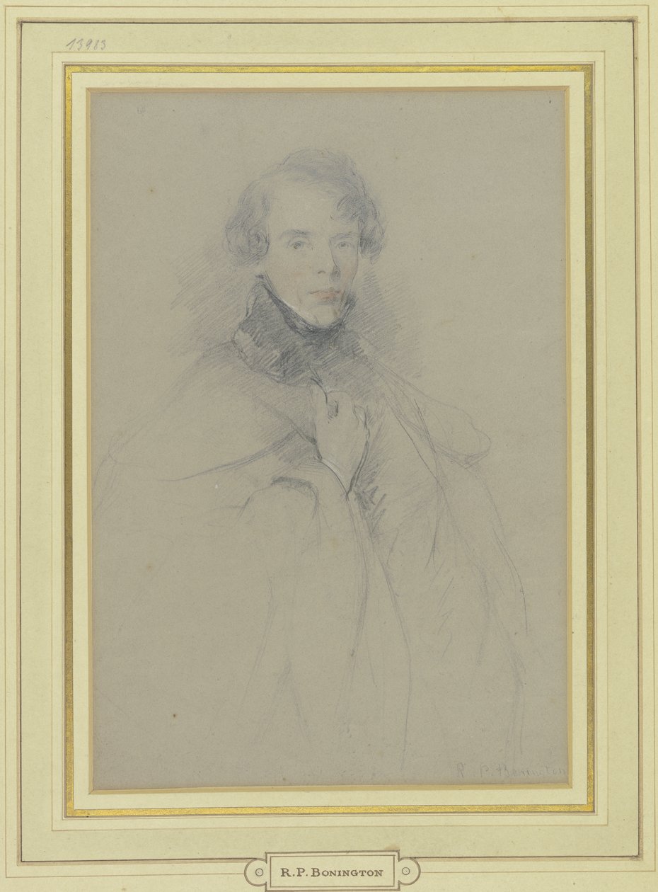 Önarckép köpenyben, térdkép alkotó: Richard Parkes Bonington