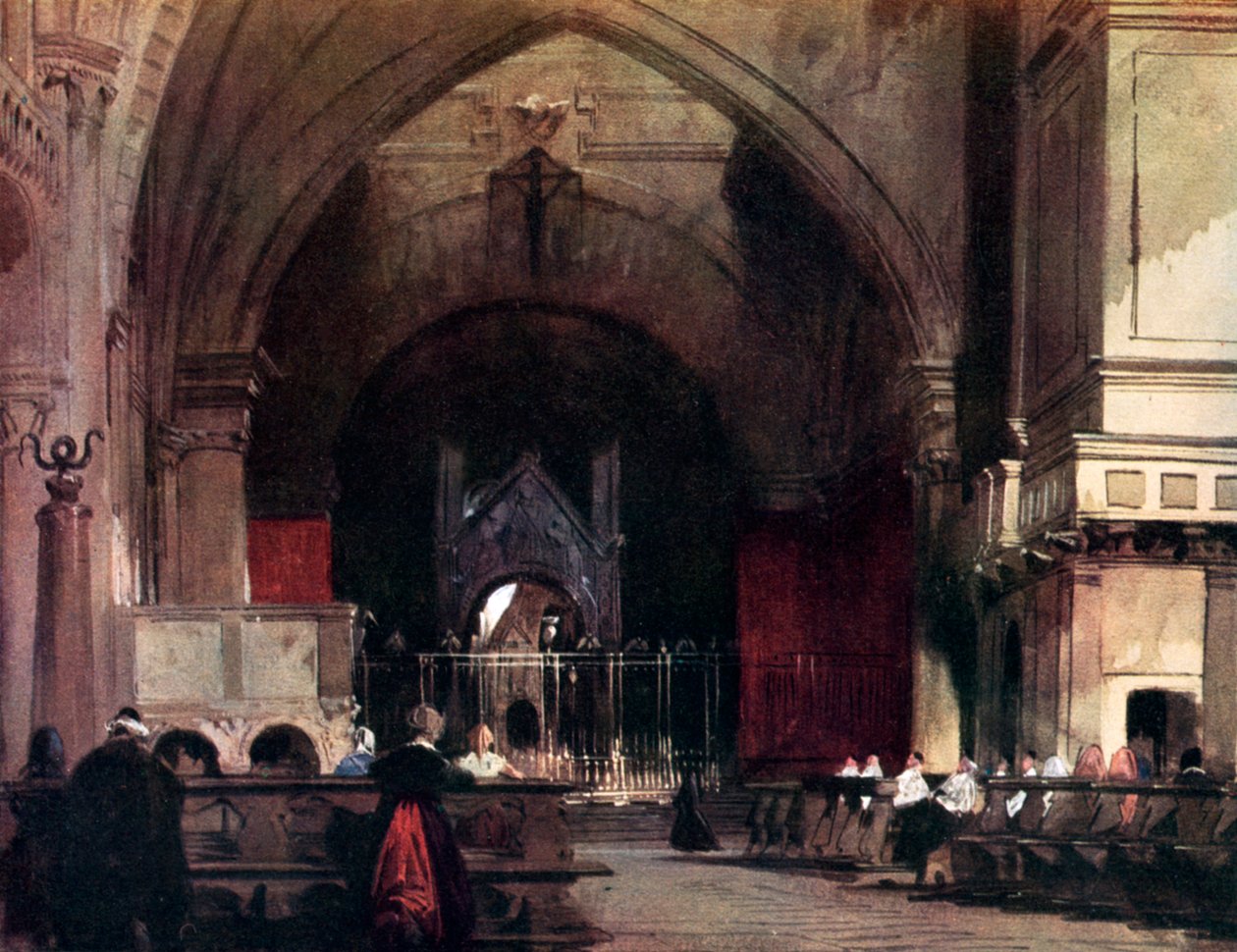 Szent Ambrogio templom, Milánó, 19. század eleje, 1929 alkotó: Richard Parkes Bonington