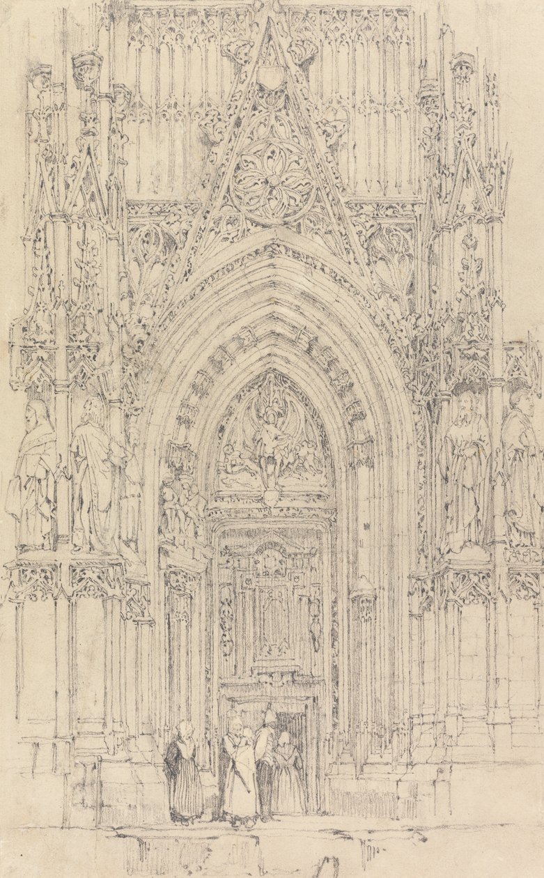 St. Wulfran templom, Abbeville: A nyugati front északi ajtaja alkotó: Richard Parkes Bonington