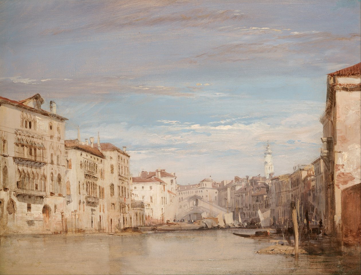 A Grand Canal, Velence, a Rialto felé néz alkotó: Richard Parkes Bonington