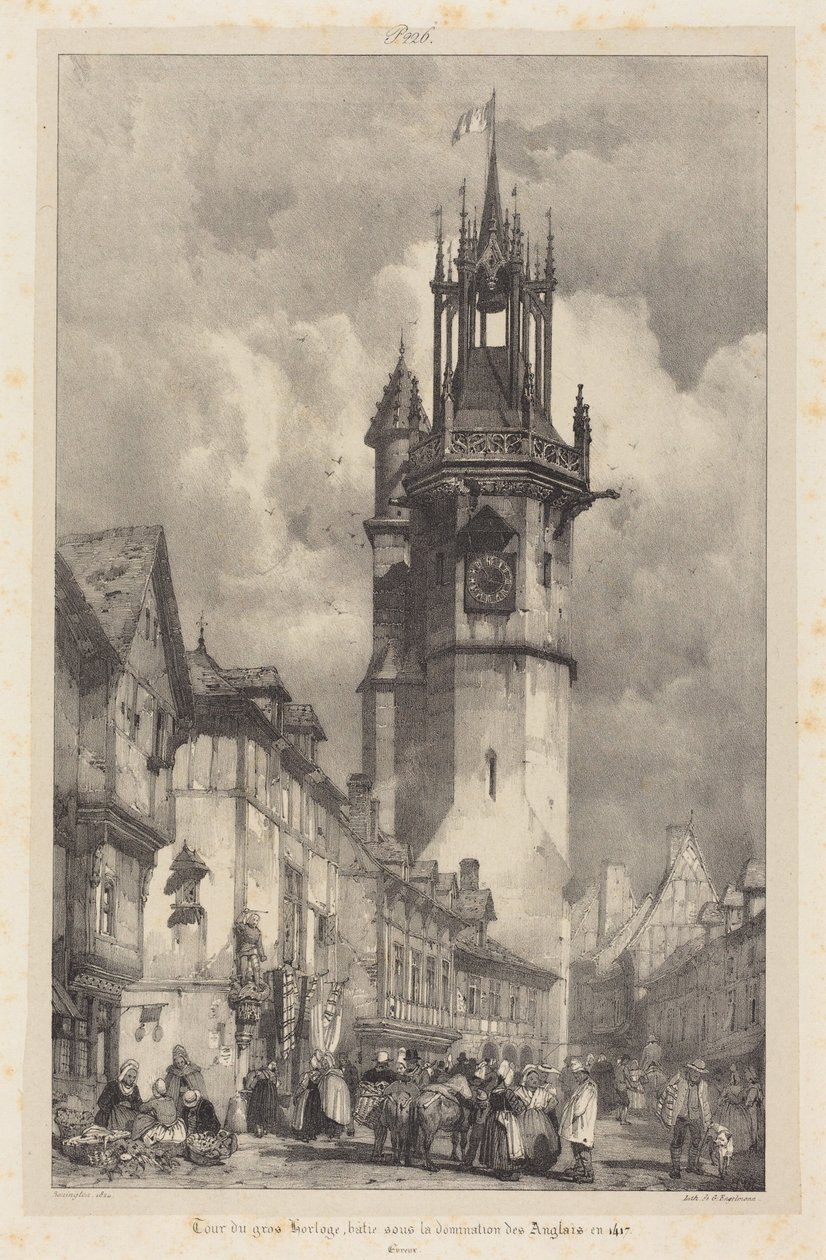 A Nagy Óra tornya, Evreux alkotó: Richard Parkes Bonington