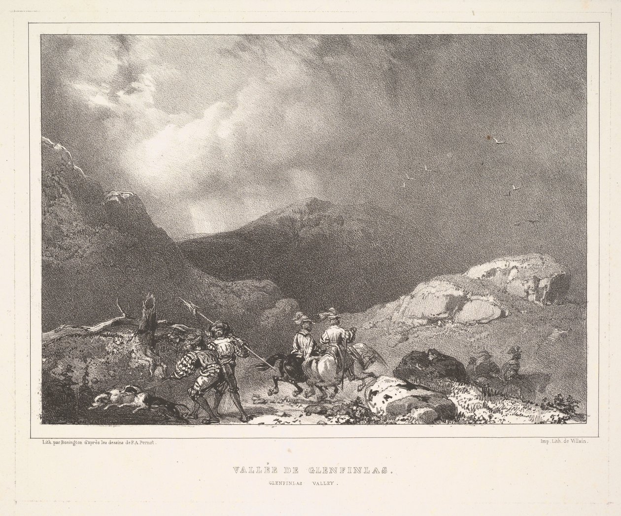 Vallée de Glenfinlas Glenfinlas-völgy, 1826. alkotó: Richard Parkes Bonington