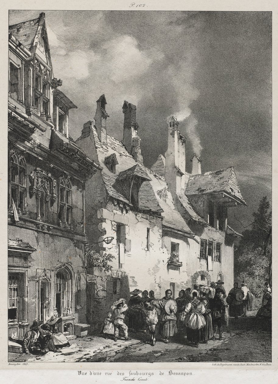 Festői és romantikus utazások az ókori Franciaországban, Franche-Comté..., 1825. alkotó: Richard Parkes Bonington