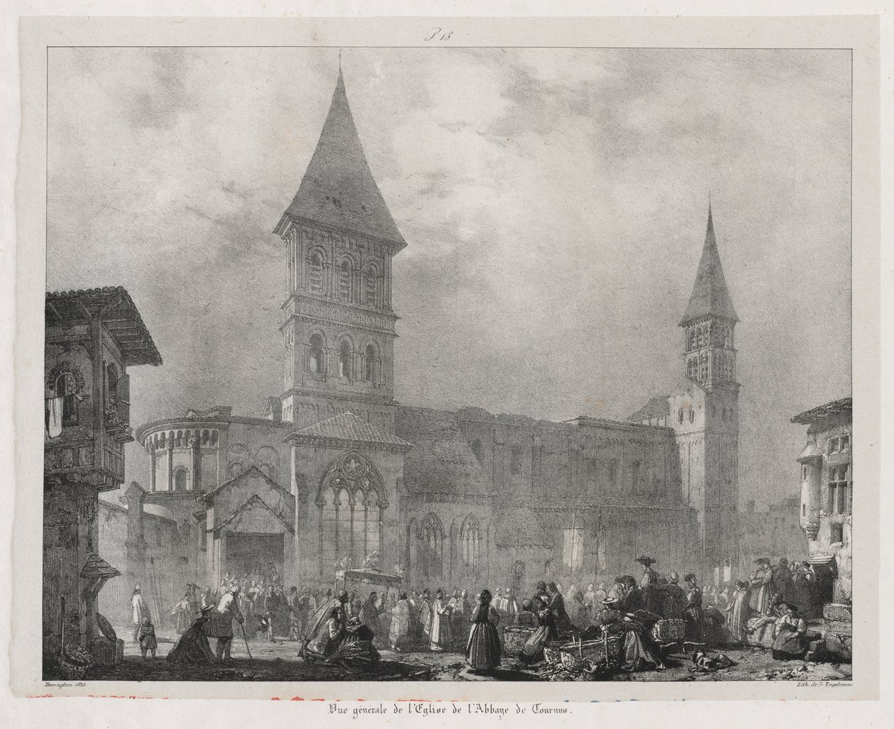 Festői és romantikus utazások az ókori Franciaországban, Franche-Comté: Tournus apátsági templom alkotó: Richard Parkes Bonington