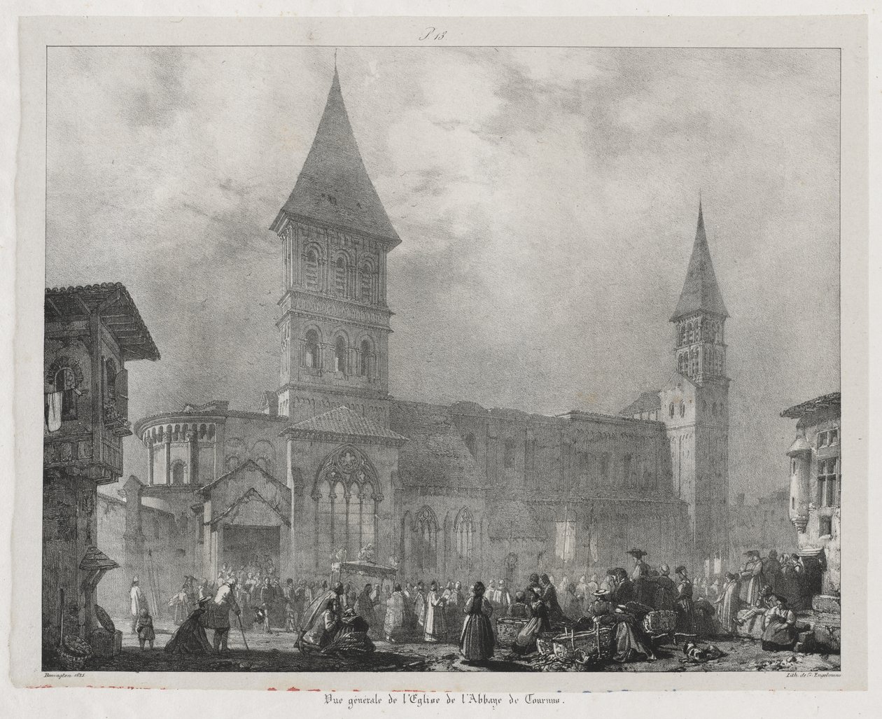 Festői és romantikus utazások az ókori Franciaországban, Franche-Comté: Tournus apátsági templom alkotó: Richard Parkes Bonington