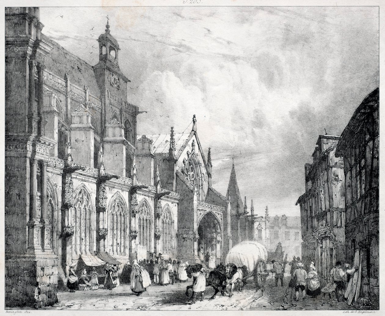 Festői és romantikus utazások az ókori Franciaországban, Normandiában..., 1824. alkotó: Richard Parkes Bonington