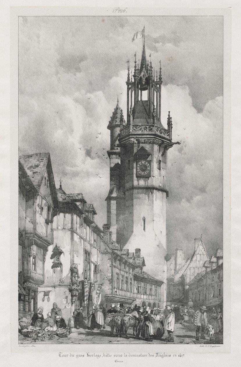 Festői és romantikus utazások az ókori Franciaországban, Normandiában, 1824. alkotó: Richard Parkes Bonington