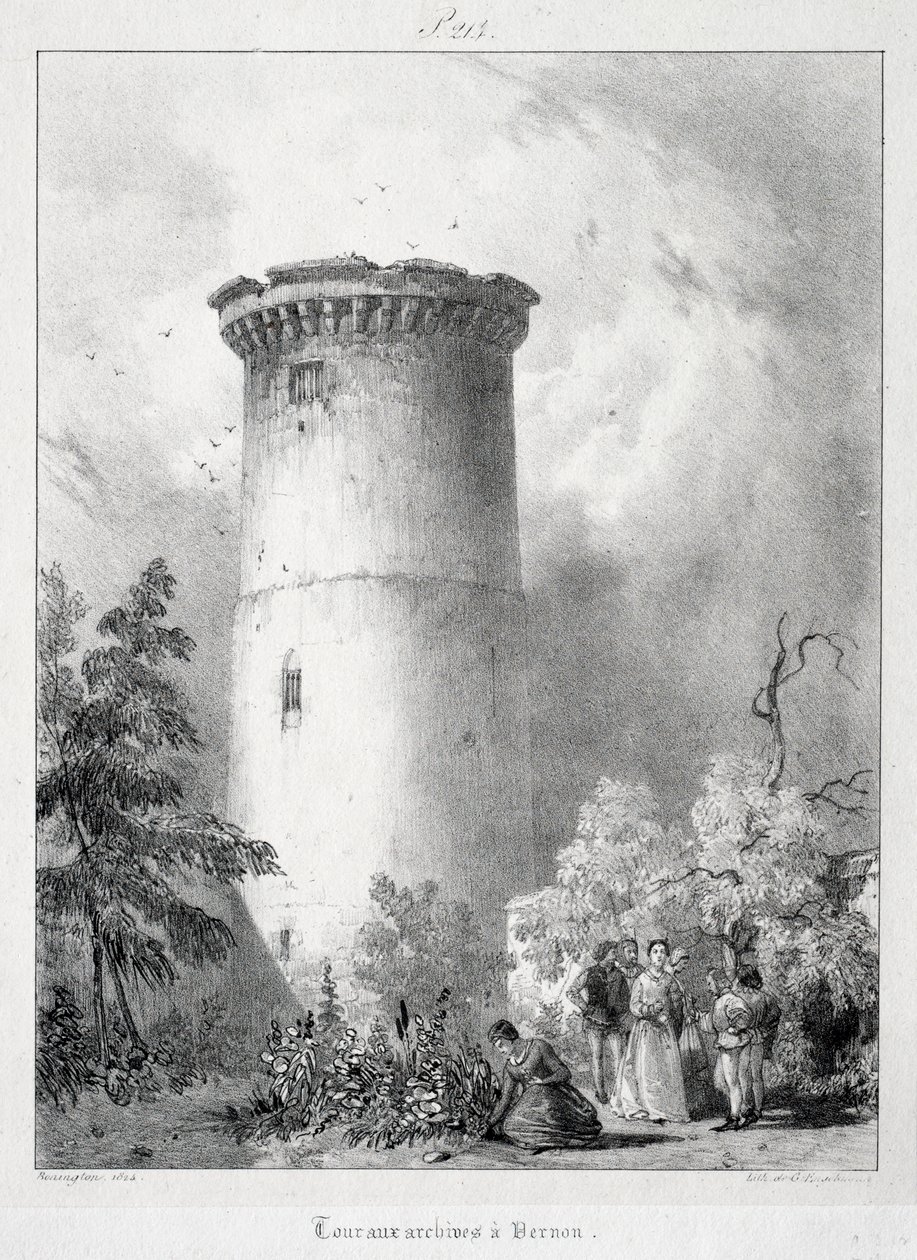 Festői és romantikus utazások az ókori Franciaországban, Normandiában: Túra a vernoni archívumban alkotó: Richard Parkes Bonington