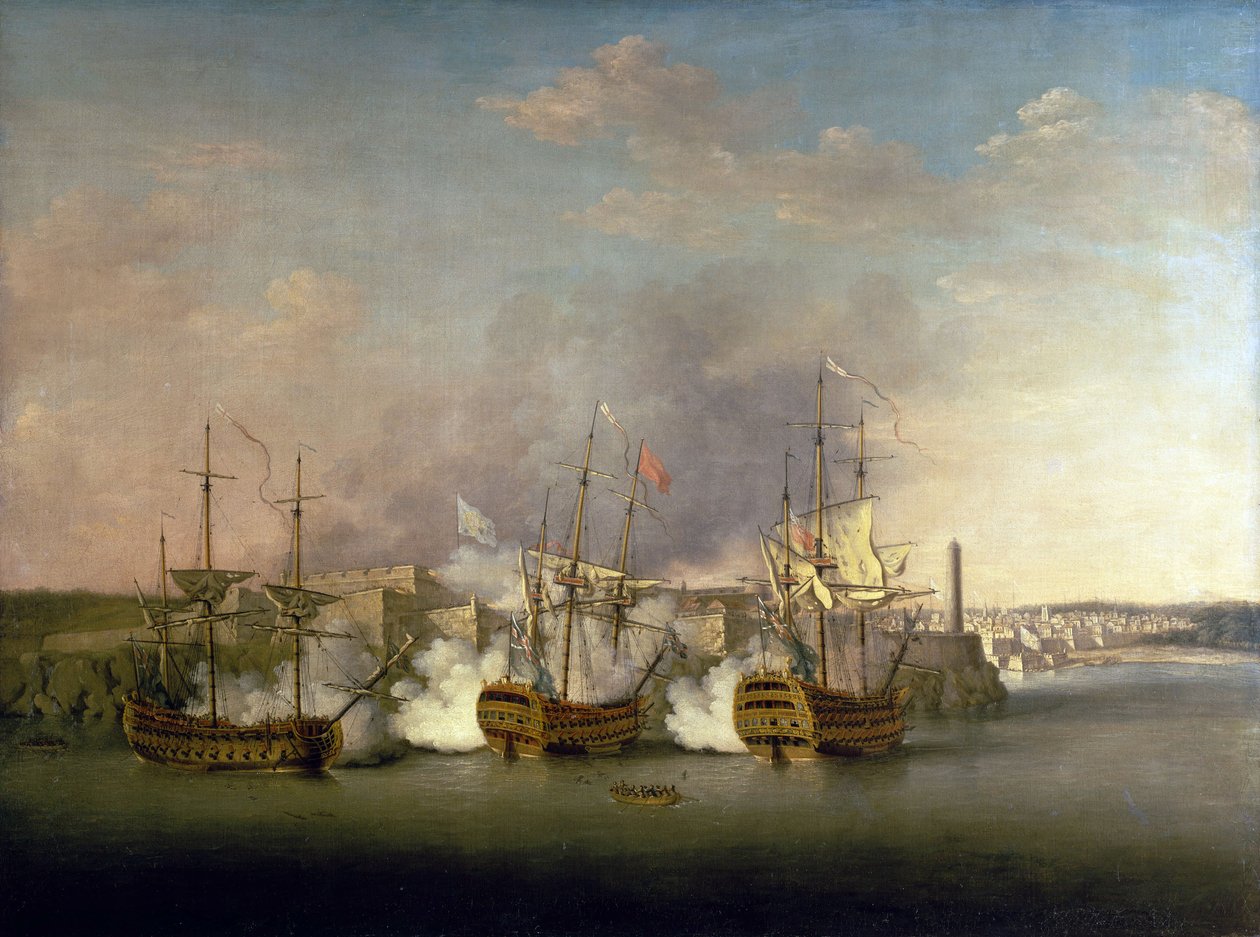 Hétéves háború (1756-1763): Morro várának (Kuba) bombázása július 1-jén alkotó: Richard Paton