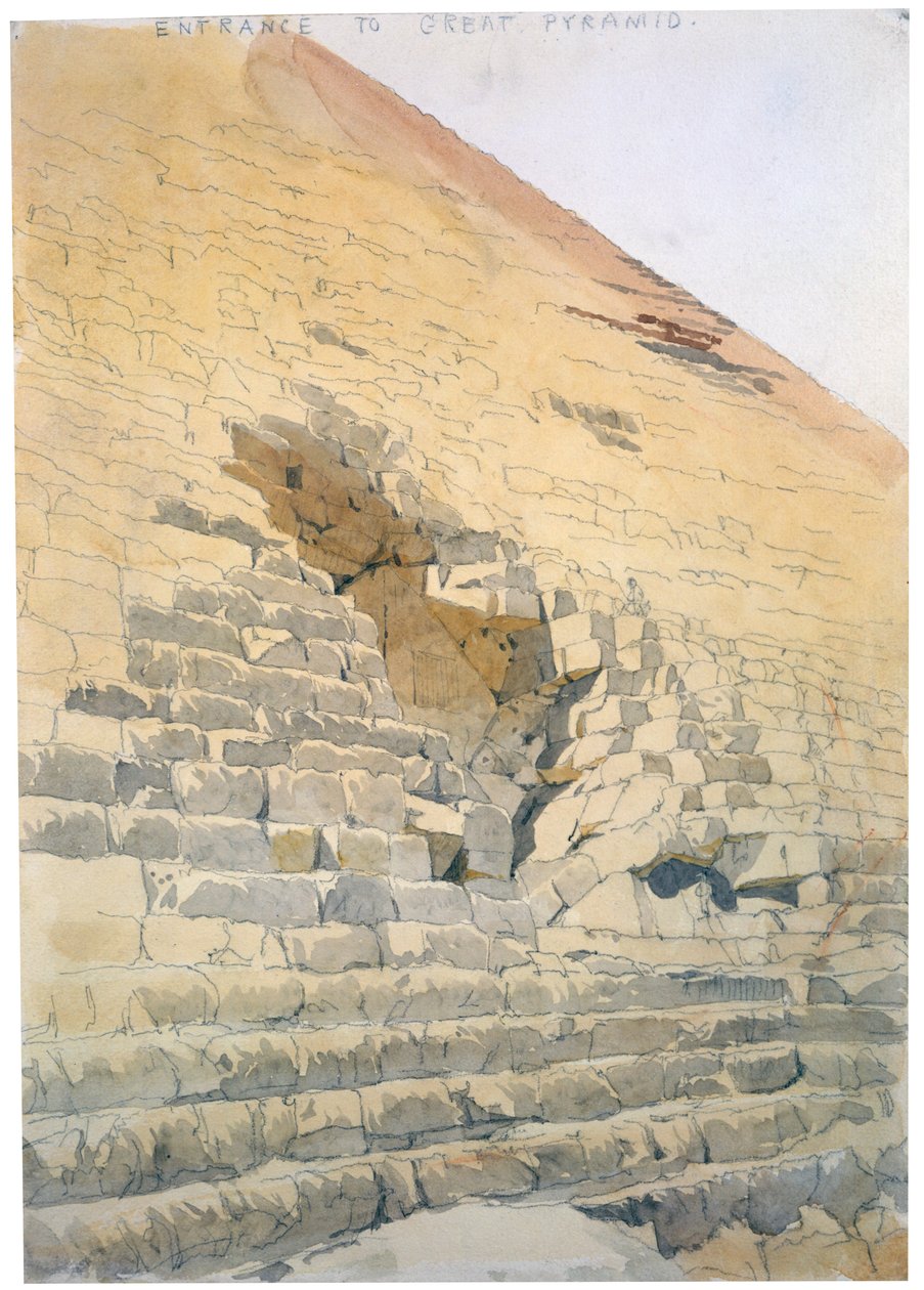 A Nagy Piramis bejárata, Egyiptom, 19. század alkotó: Richard Phene Spiers