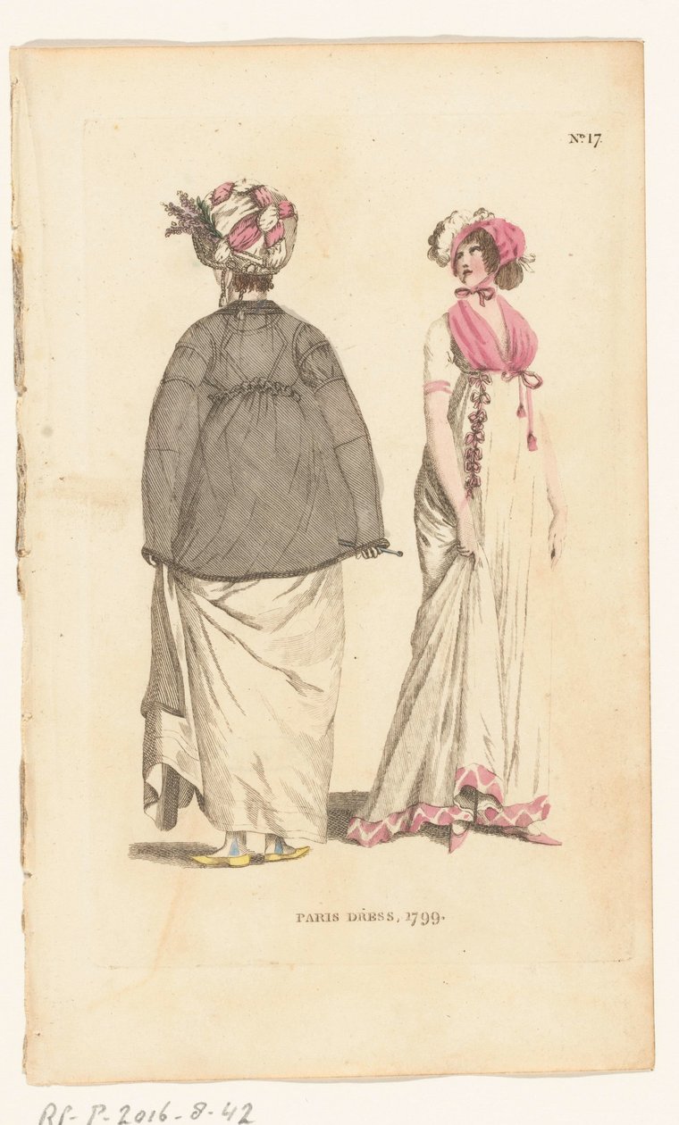 A londoni és párizsi női divat magazinja, 17. szám. Párizsi ruha, 1799 alkotó: Richard Phillips