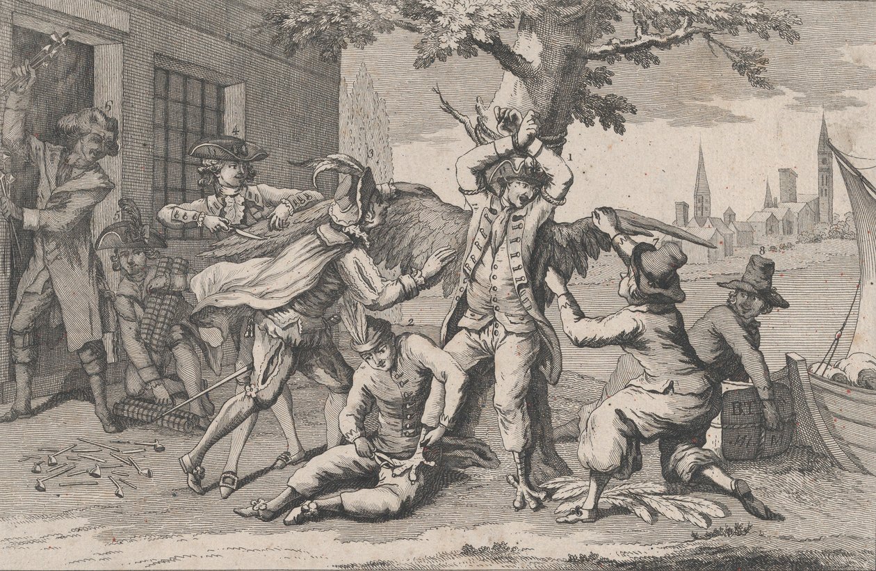 Va de Bon Coeur, az Amerikai Kongresszus egyik tagja az angol admiralitás katonáinak szentelte..., 1778. alkotó: Richard Purcell