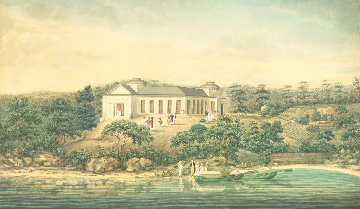Henrietta Villa, Point Piper, John Piper kapitány otthona, 1820 (wc) alkotó: Richard Read