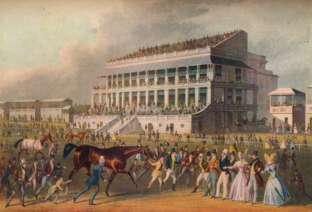 „Epsom Grand Stand – A Derby-verseny győztese”, 19. század alkotó: Richard Reeve