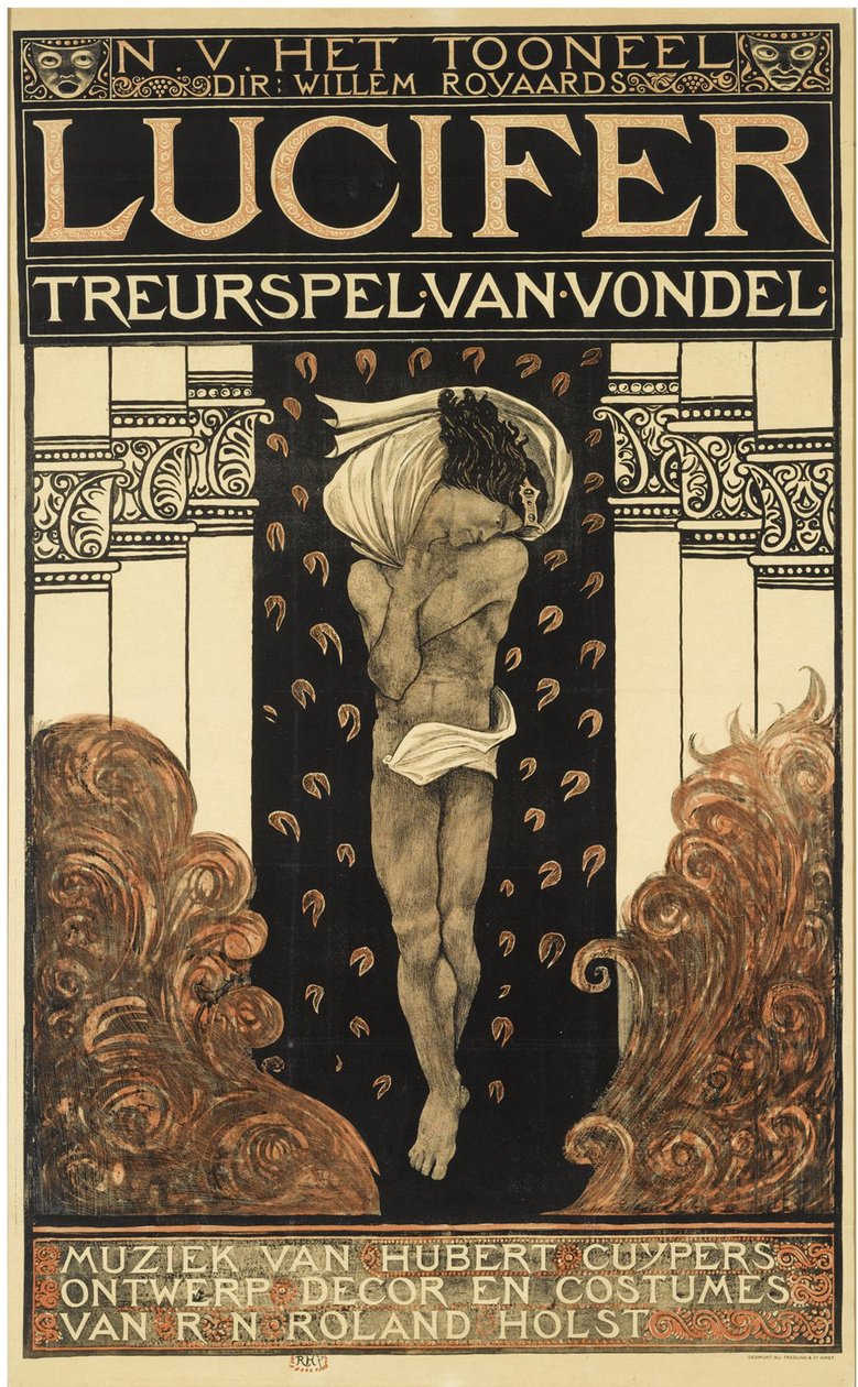 A Lucifer című darab plakátja, 1910 alkotó: Richard Roland Holst