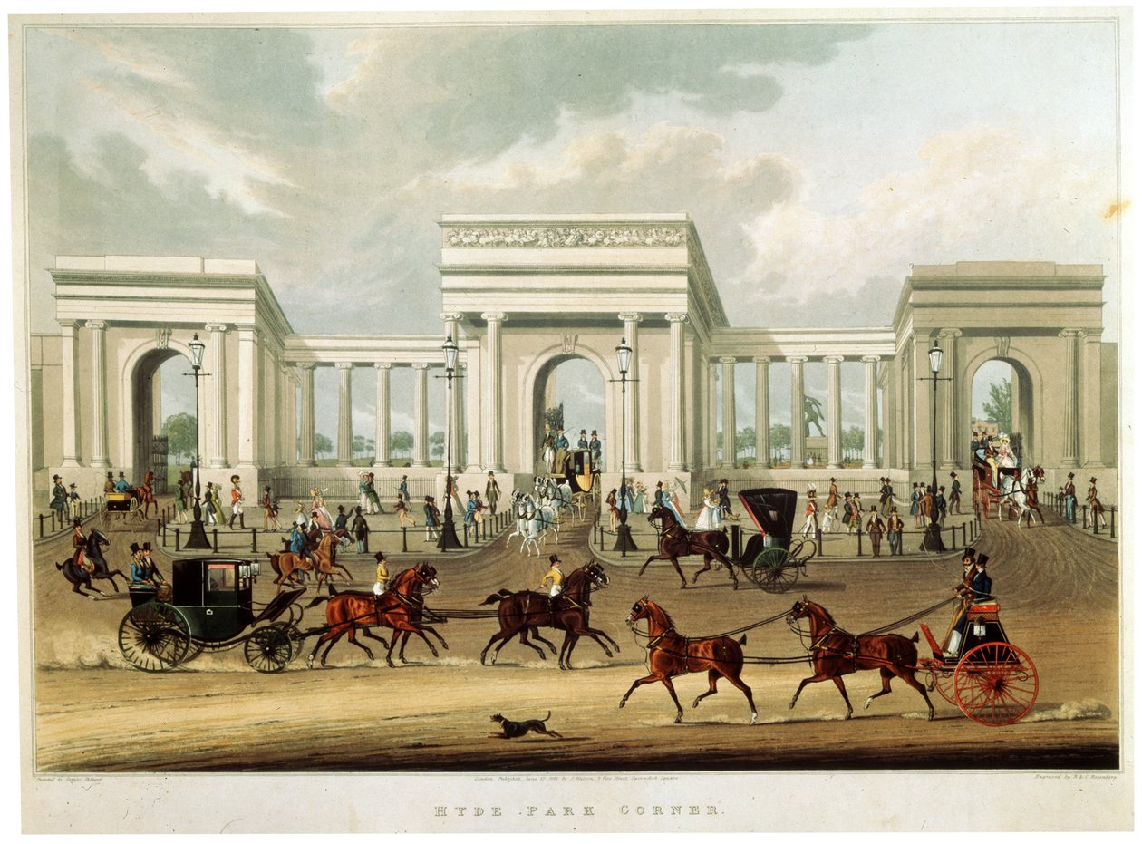 "Hyde Park Corner", 1828 alkotó: Richard Rosenberg