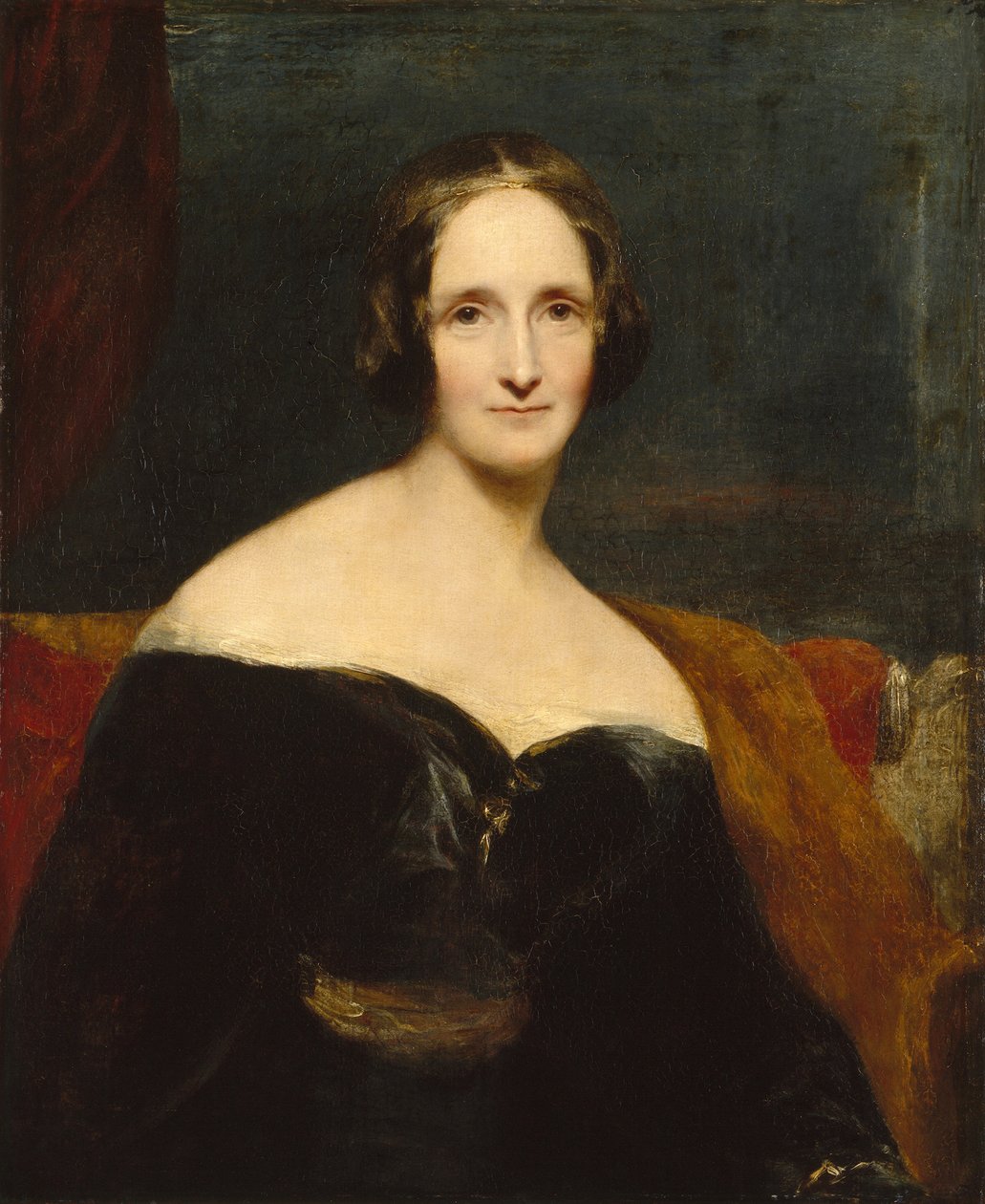 Mary Shelley brit írónő portréja, 1840 körül (olaj, vászon) alkotó: Richard Rothwell
