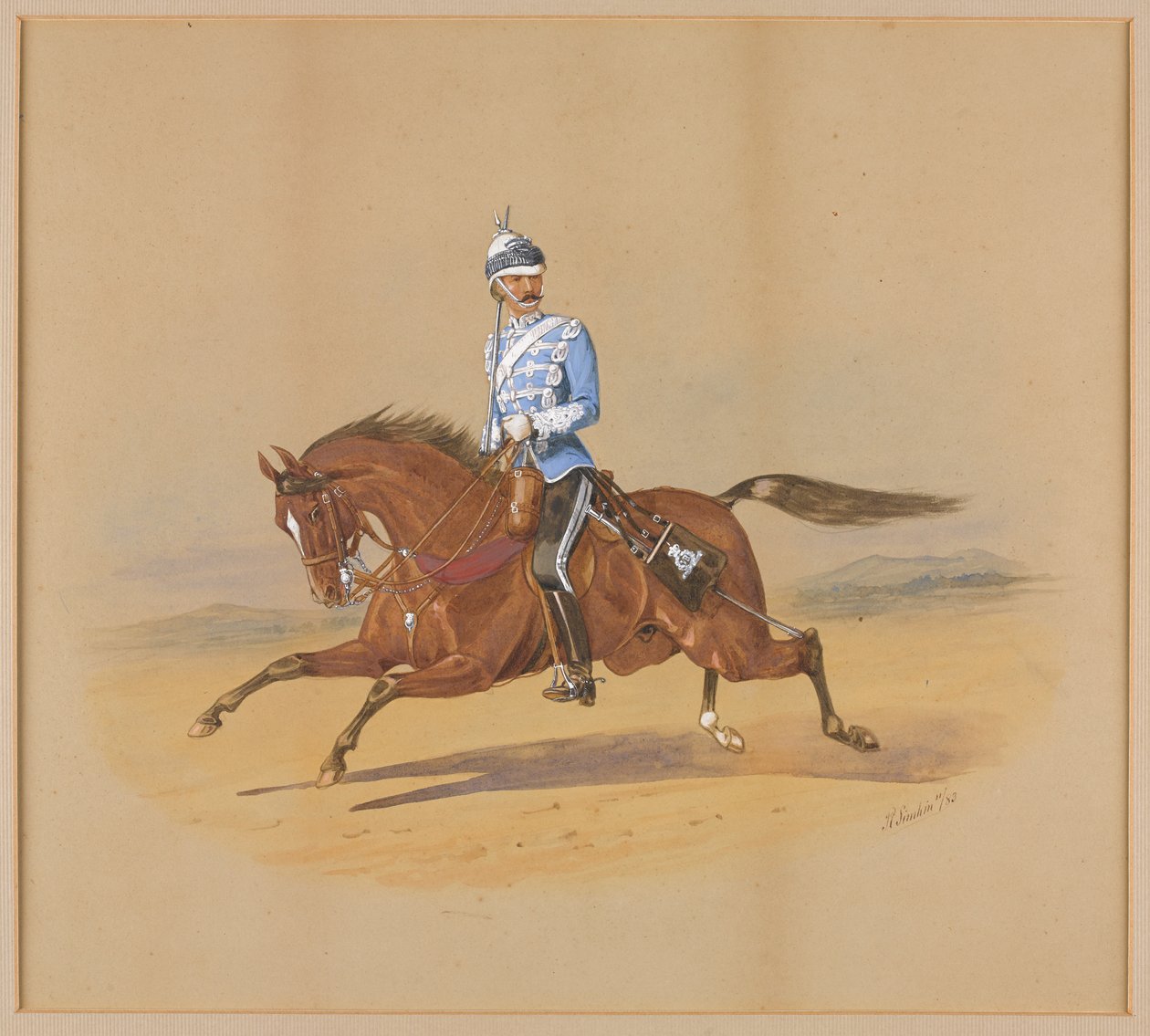 Gervase Francis Newport Tinley ezredes, az 1. Bombay Lancers alkotó: Richard Simkin
