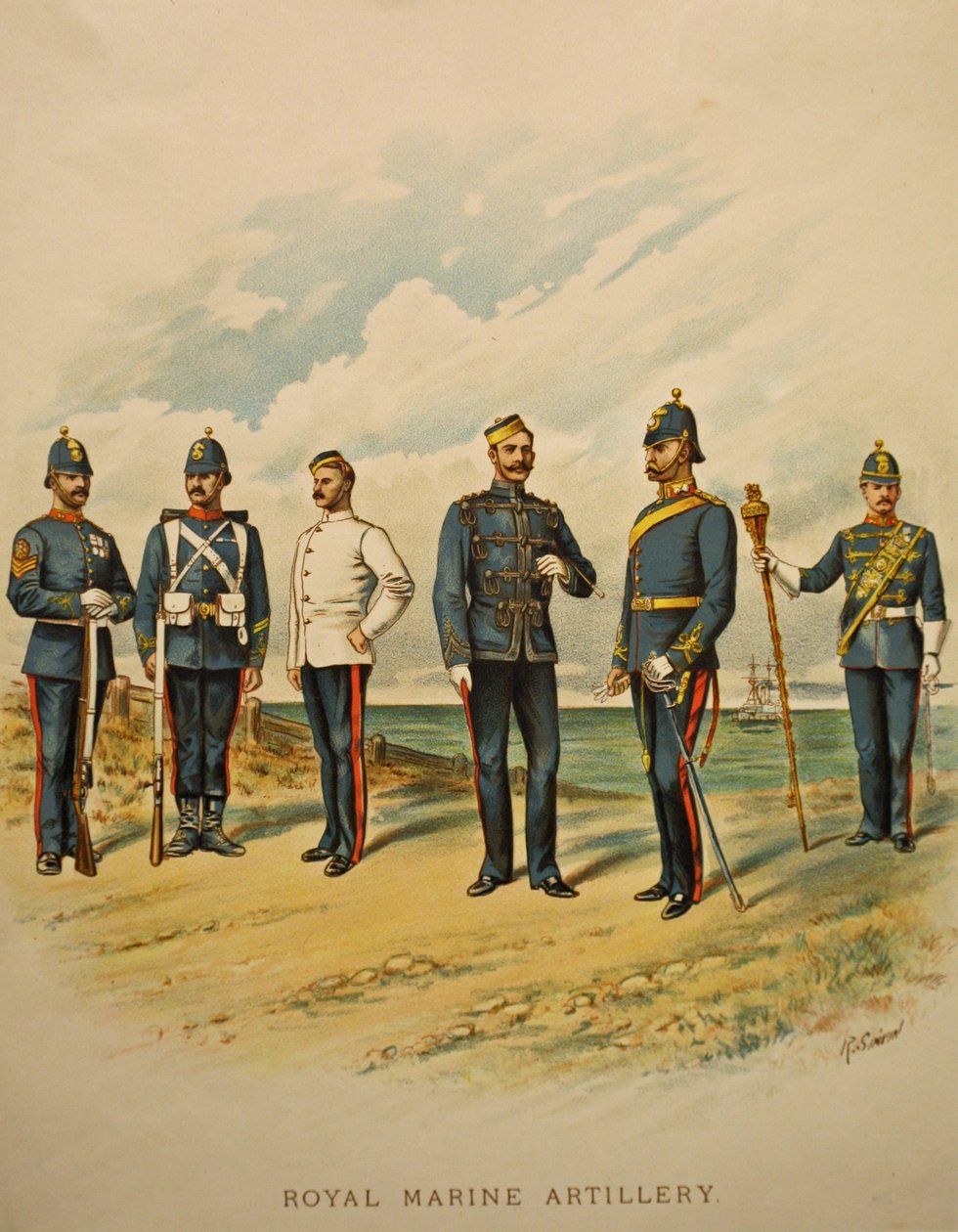 Királyi Tengerész Tüzérség, 1897 alkotó: Richard Simkin