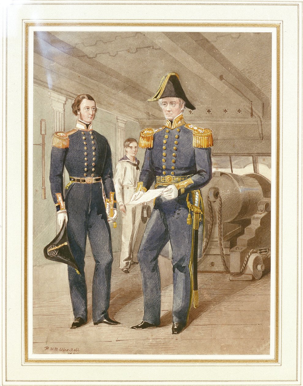 "A királyi haditengerészet. No 4. Társ. Másodosztályú fiú. Parancsnok. alkotó: Richard Ubsdell