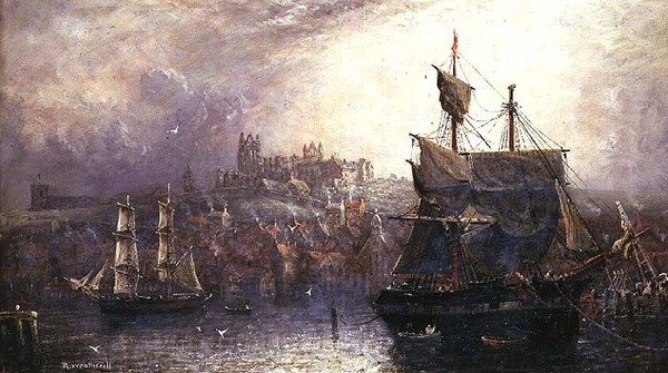 Whitby Harbour (olaj, vászon) alkotó: Richard Weatherill