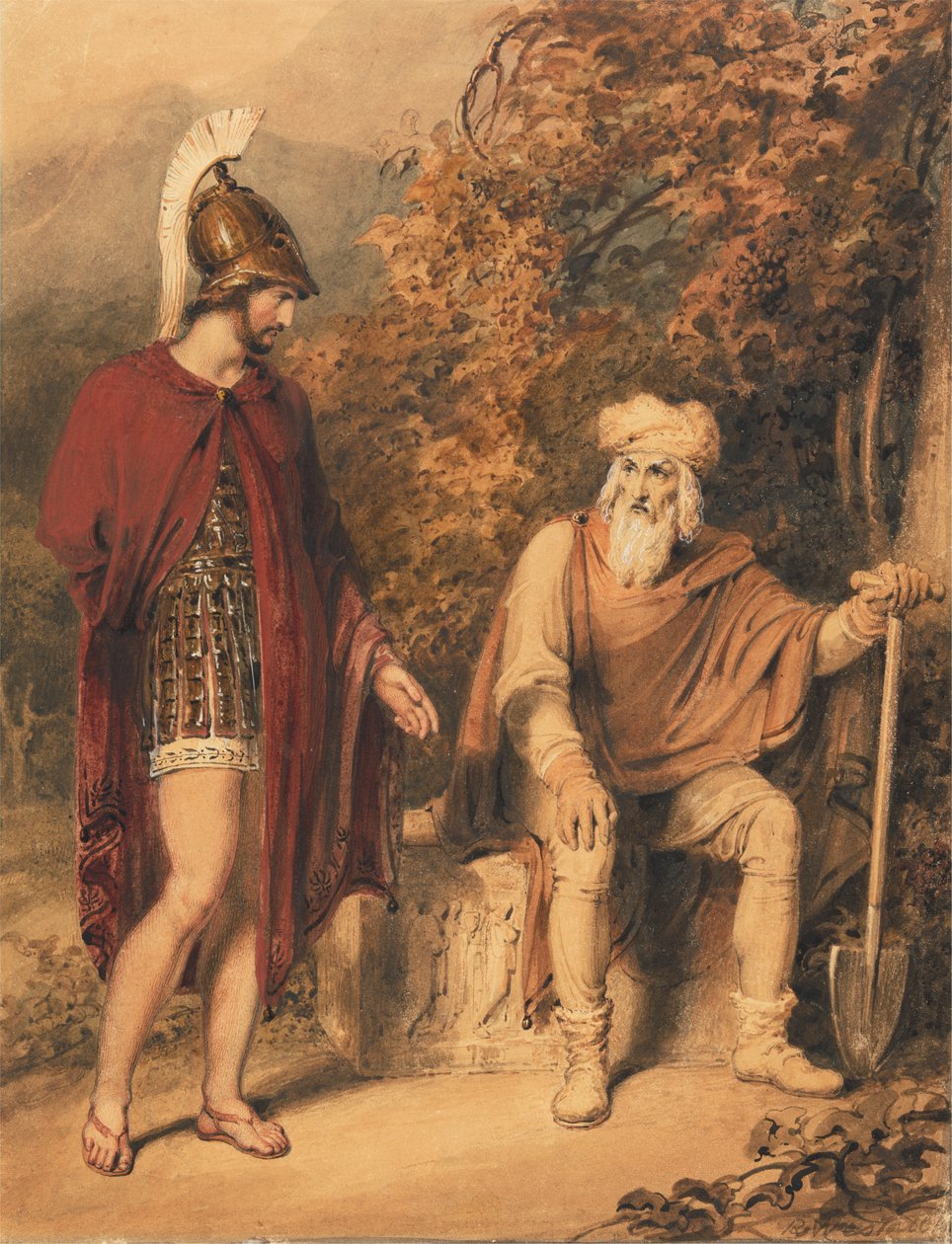 Alkibiadész és Timon alkotó: Richard Westall